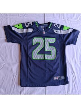 SEATTLE SEAHAWKS #25 RICHARD SHERMAN NIKE NFL JERSEY WOMEN SIZE M